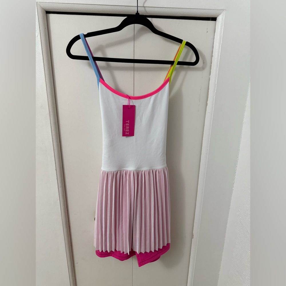 NWT Terez TLC Colorblock Tennis athletic Dress w Shorts - XL or XXS